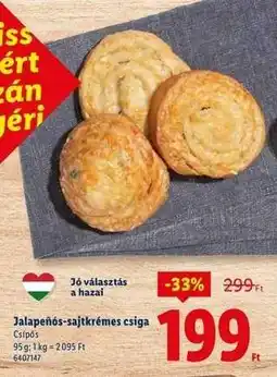 Lidl Jalapeños-sajtkrémes csiga ajánlat