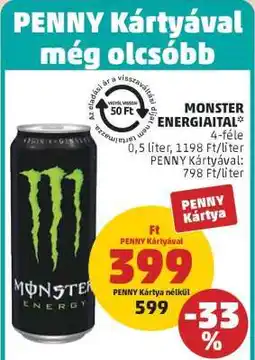 PENNY MONSTER Energiaital ajánlat