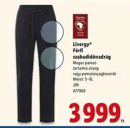 Lidl LIVERGY Férfi szabadidőnadrág ajánlat