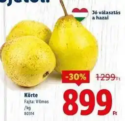 Lidl Körte ajánlat