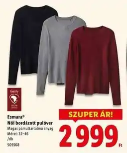 Lidl Esmara Női bordázott pulóver ajánlat