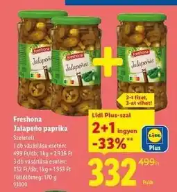 Lidl Freshona Jalapeño paprika ajánlat