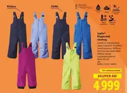 Lidl LUPILU Kisgyermek sínadrág ajánlat