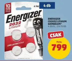 PENNY Energizer CR2032 Lithium Gombelem ajánlat