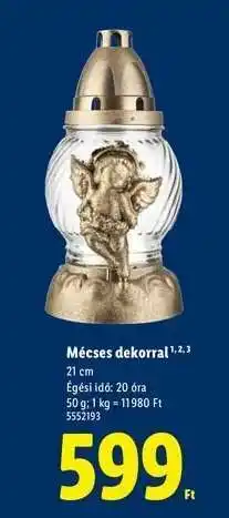 Lidl Mécses dekorral ajánlat