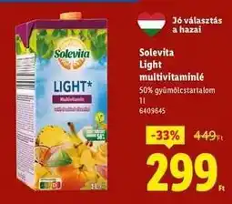 Lidl Solevita Light multivitaminlé ajánlat