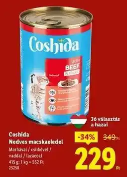 Lidl Coshida Nedves macskaeledel ajánlat