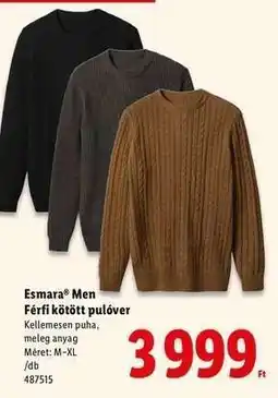 Lidl Esmara Men Férfi kötött pulóver ajánlat