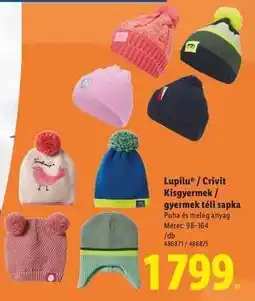 Lidl Lupilu / Crivit Kisgyermek / gyermek téli sapka ajánlat