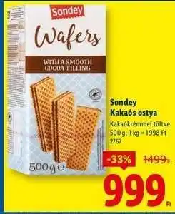 Lidl SONDEY Kakaós ostya ajánlat
