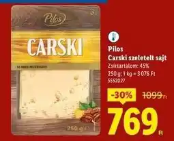 Lidl Pilos Carski szeletelt sajt ajánlat