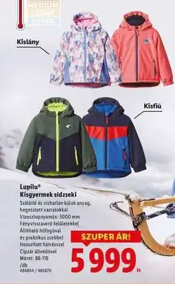 Lidl LUPILU Kisgyermek sídzseki ajánlat