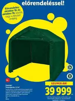 Lidl Parkside Ponyvagarázs, 3,2 m² ajánlat