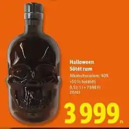 Lidl Halloween Sötét rum ajánlat