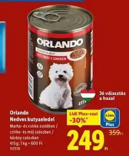Lidl Orlando Nedves kutyaeledel ajánlat