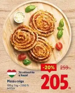 Lidl Pizzás csiga ajánlat