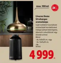 Lidl Livarno Home Ultrahangos aromalámpa ajánlat