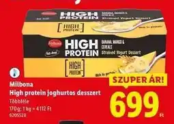 Lidl MILBONA High protein joghurtos desszert ajánlat