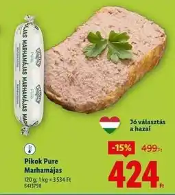 Lidl PIKOK PURE Marhamájas ajánlat