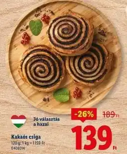 Lidl Kakaós csiga ajánlat