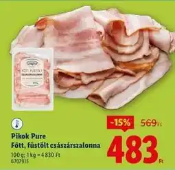 Lidl PIKOK PURE Főtt, füstölt császárszalonna ajánlat