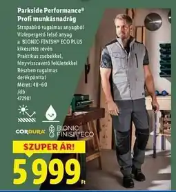 Lidl Parkside Performance Profi munkásnadrág ajánlat