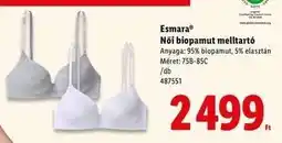 Lidl ESMARA Női biopamut melltartó ajánlat