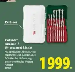 Lidl PARKSIDE Fúrószár- / bit-csavarozó készlet ajánlat