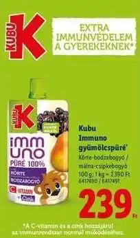 Lidl Kubu Immuno gyümölcspüré ajánlat