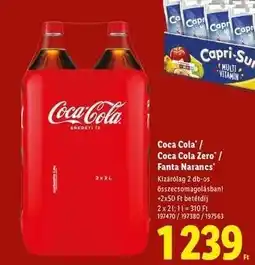 Lidl Coca Cola / Coca Cola Zero / Fanta narancs ajánlat