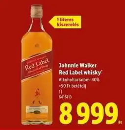 Lidl JOHNNIE WALKER Red Label Whisky ajánlat