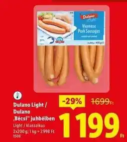 Lidl Dulano Light / Dulano „Bécsi” juhbélben ajánlat