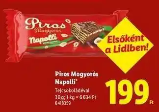 Lidl Piros Mogyorós Napolli ajánlat