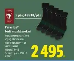 Lidl PARKSIDE Férfi munkazokni ajánlat