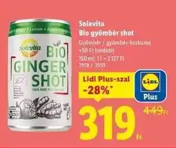 Lidl SOLEVITA Bio gyömbér shot ajánlat
