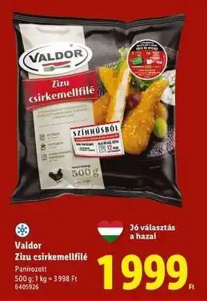 Lidl VALDOR Zizu csirkemellfilé ajánlat