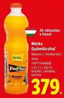 Lidl MÁRKA Gyümölcsital ajánlat