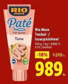 Lidl RIO MARE Tonhal- / lazacpástétom ajánlat