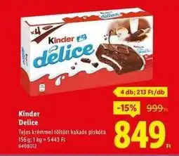 Lidl KINDER Delice ajánlat