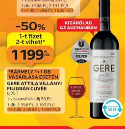 Auchan Gere Attila Villányi Filigrán Cuvée ajánlat