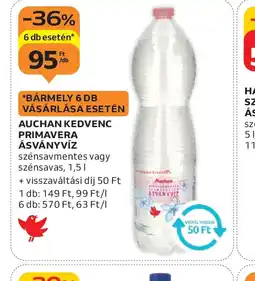 Auchan Auchan Kedvenc Primavera Ásványvíz ajánlat