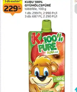 Auchan Kubu 100% Gyümölcspüré ajánlat