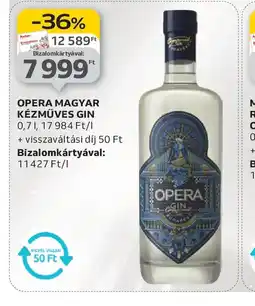 Auchan Opera Magyar Kézműves Gin ajánlat