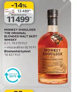 Auchan Monkey Shoulder The Original Blended Malt Skt Whisky ajánlat