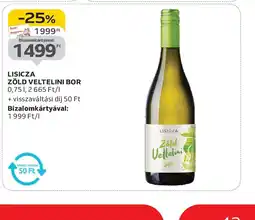 Auchan Lisicza Zöld Veltelini Bor ajánlat