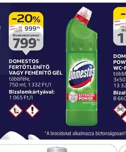 Auchan Domestos fertőtlenítő vagy fehérítő gél ajánlat