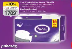 Auchan Violeta Premium Toalettpapír ajánlat