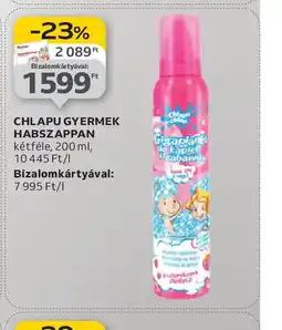 Auchan Chlapu Gyermek Habszappan ajánlat