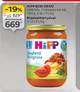 Auchan Hipp Bébi Menü ajánlat