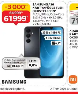 Auchan Samsung A16 kártyafüggetlen okostelefon ajánlat